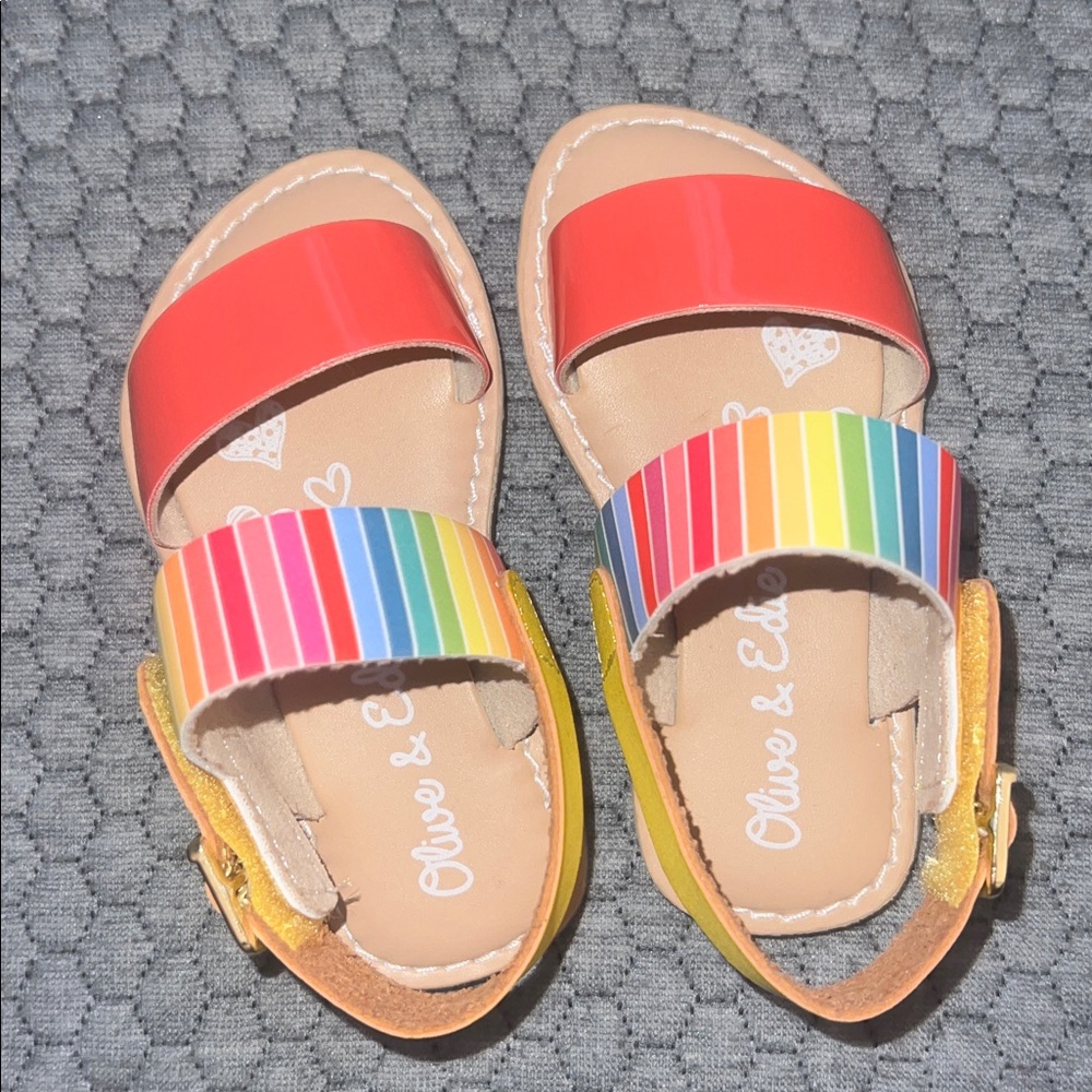 NEW Rainbow Sandals BABY TODDLER size 5 Olive and Edie